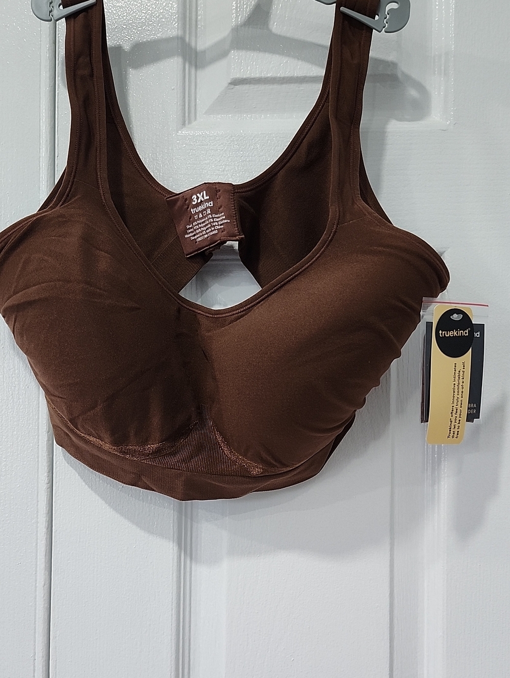 NWT Shapermint Brown Wireless Support Bra - 3XL TrueKind